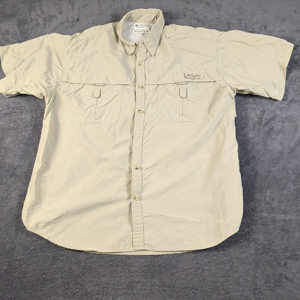 Columbia Sportswear Shirt Mens XL Vented PFG  Button Down Fishing Gear Safari